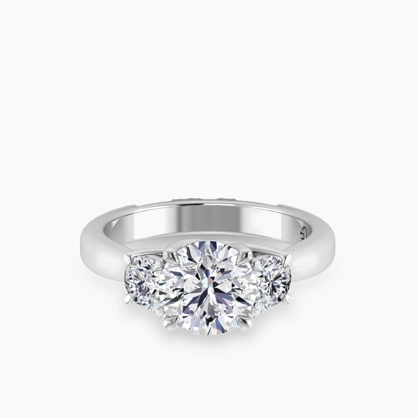 Harmonia Trilogy with 2.05 Ct Round Certified Lab Grown Diamond 4