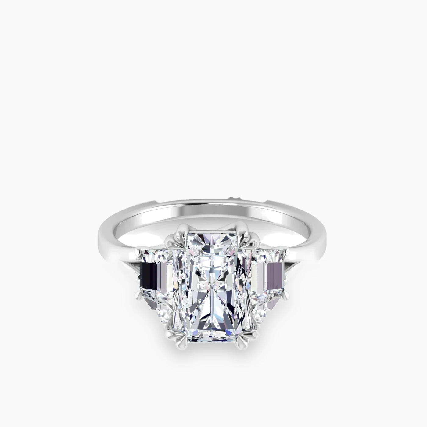 Anello di Fidanzamento Trilogy Avior con Diamanti Lab Grown Radiant da 2.85 ct 4