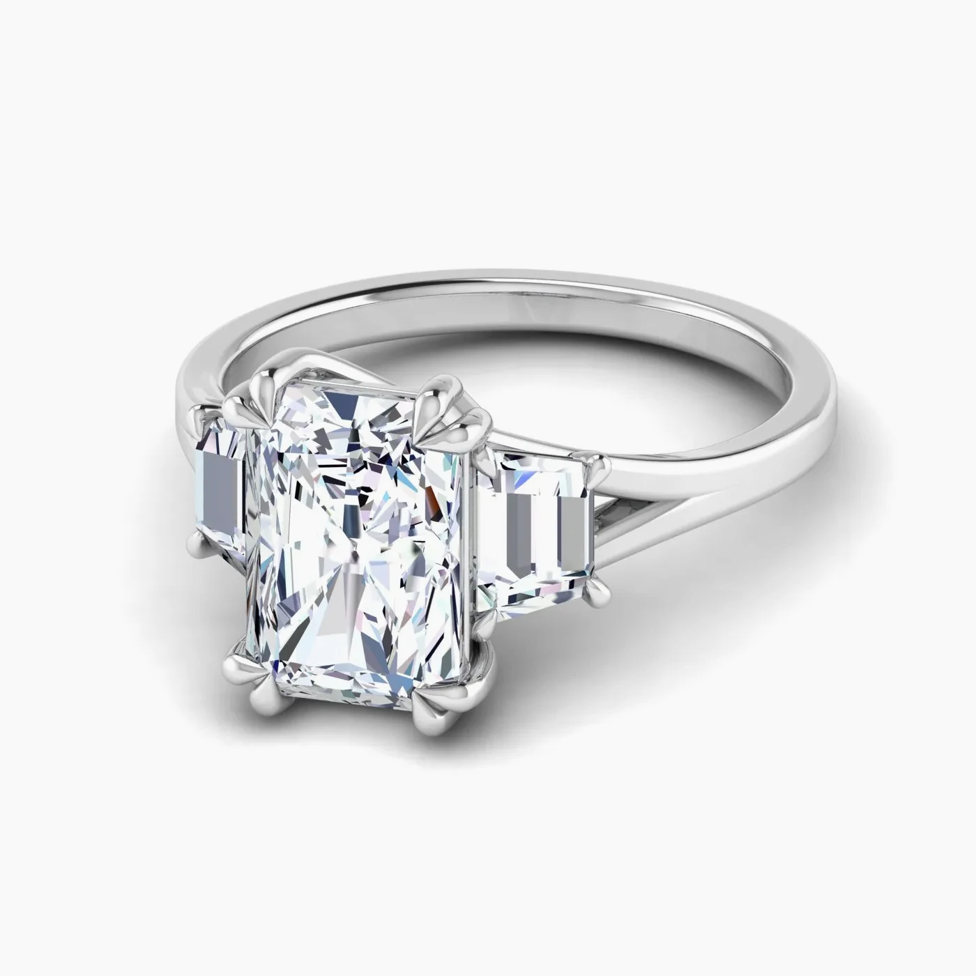 Anello di Fidanzamento Trilogy Avior con Diamanti Lab Grown Radiant da 2.85 ct 2