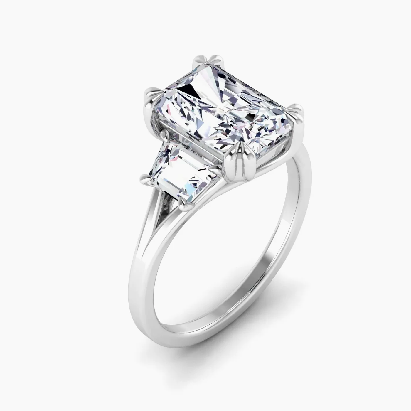 Anello di Fidanzamento Trilogy Avior con Diamanti Lab Grown Radiant da 2.85 ct 3