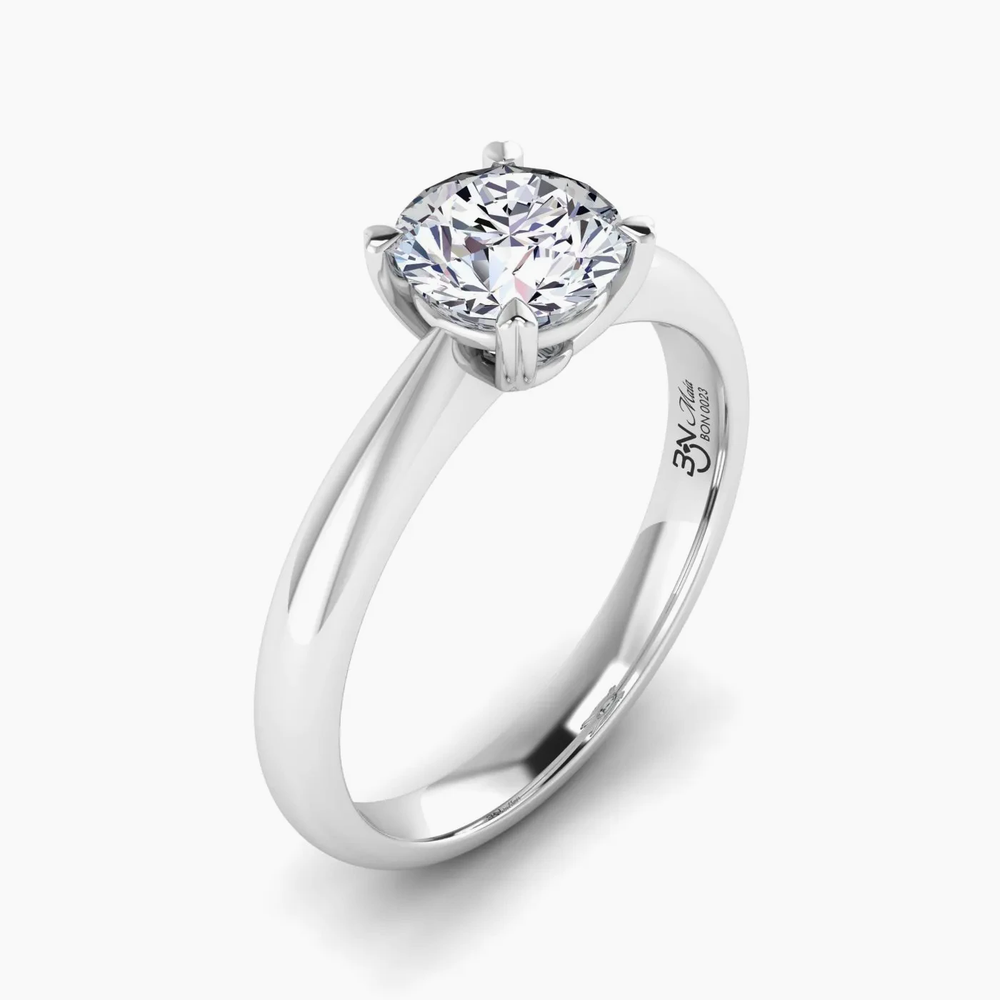 Anello di Fidanzamento Solitario Maia con Diamante Lab Grown Rotondo da 1.02 ct 3