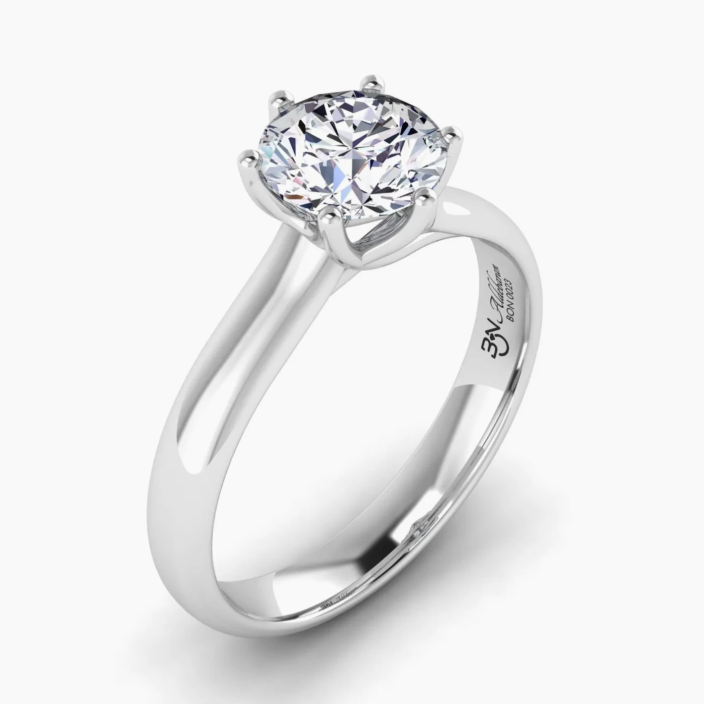 Aldebaran Solitaire Engagement Ring with 1.08 Round Lab Grown Diamonds 3