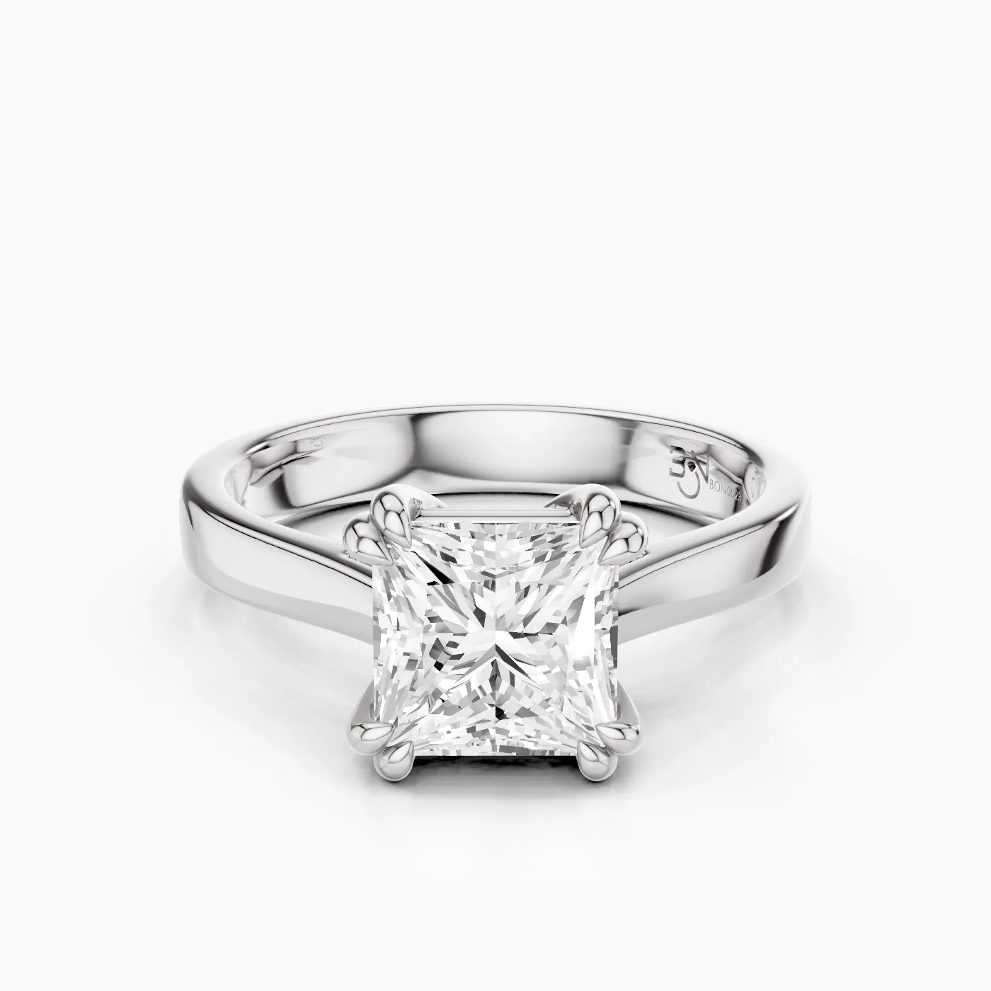 Merga Solitaire Engagement Ring with a 1.43 ct Princess Lab Grown Diamond 1