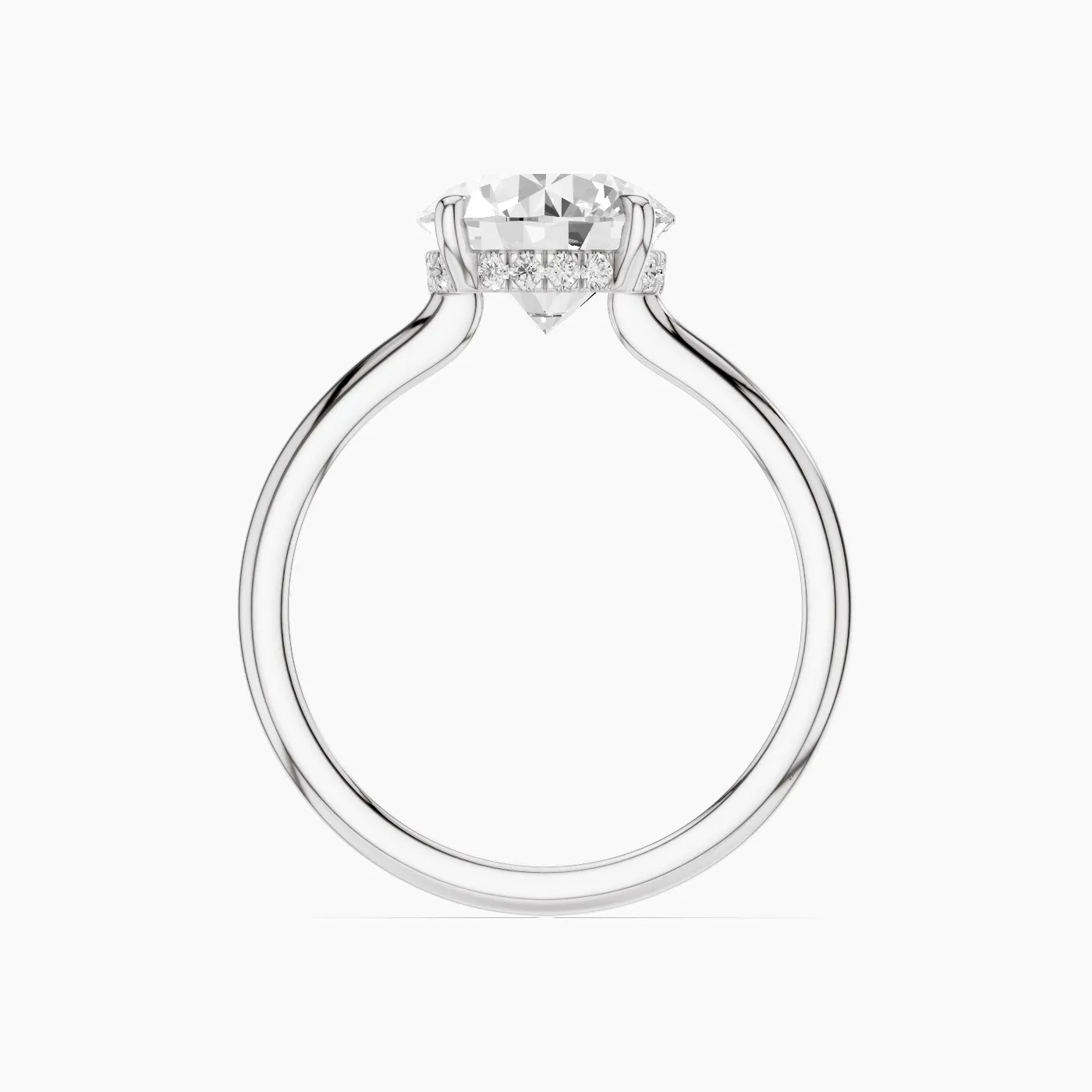 Calypso anello di fidanzamento hidden halo con diamanti lab grown 3
