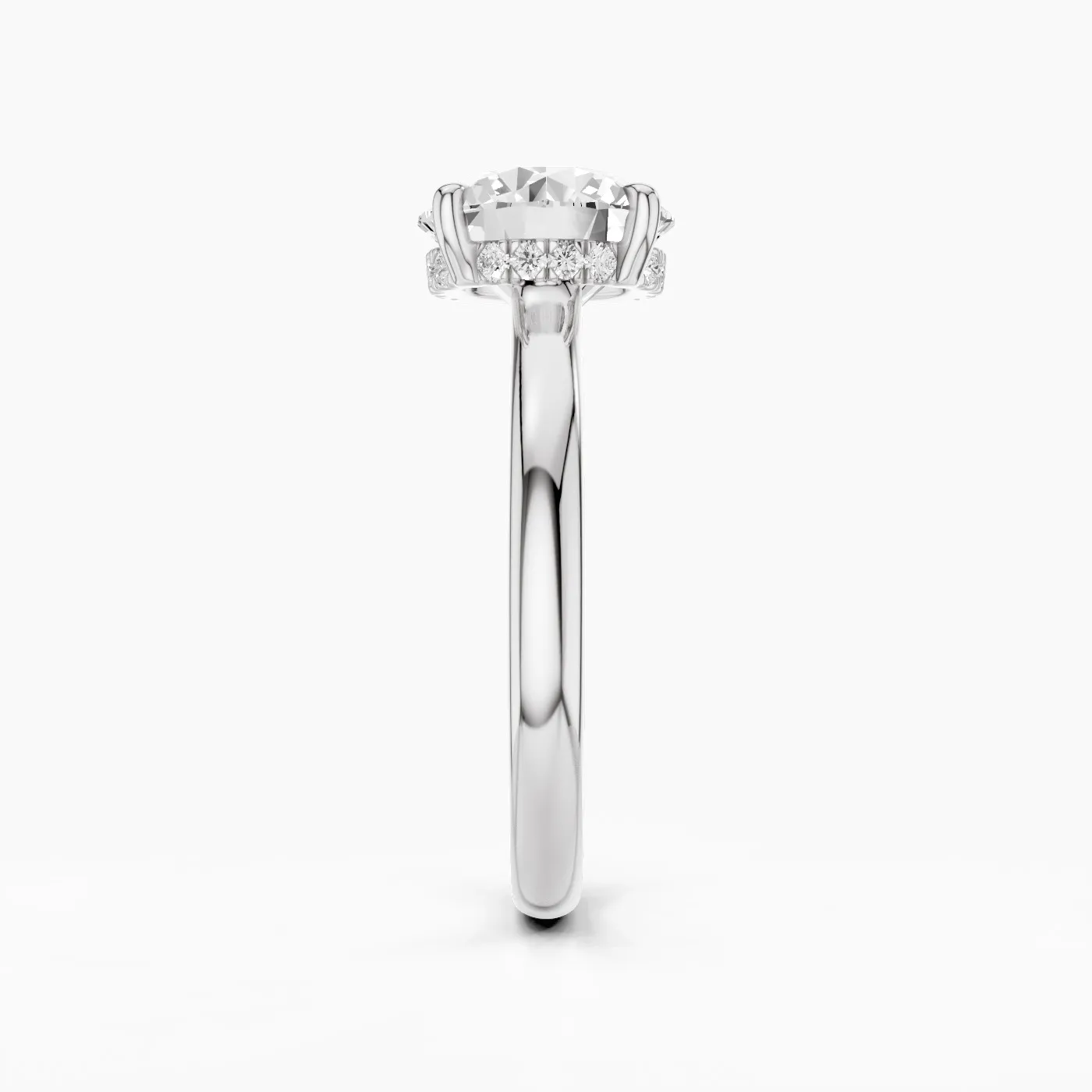 Calypso anello di fidanzamento hidden halo con diamanti lab grown 4
