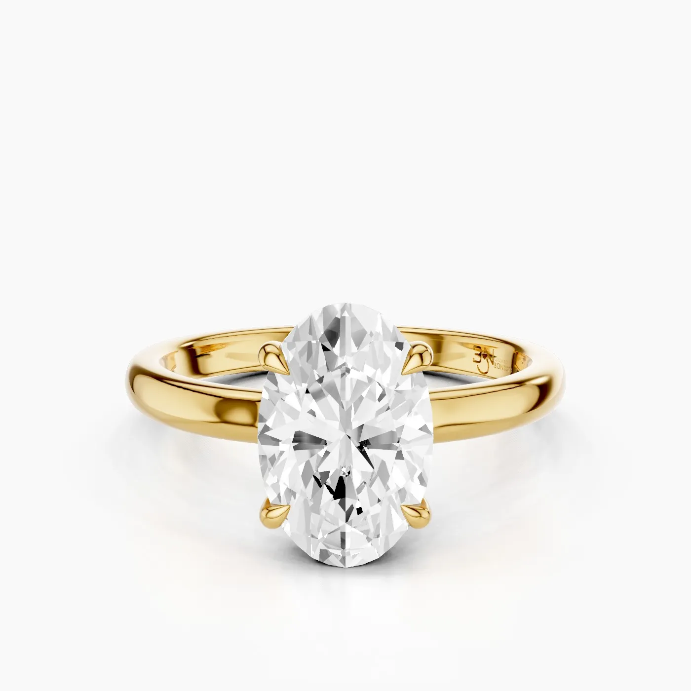 Calypso anello di fidanzamento hidden halo con diamanti lab grown