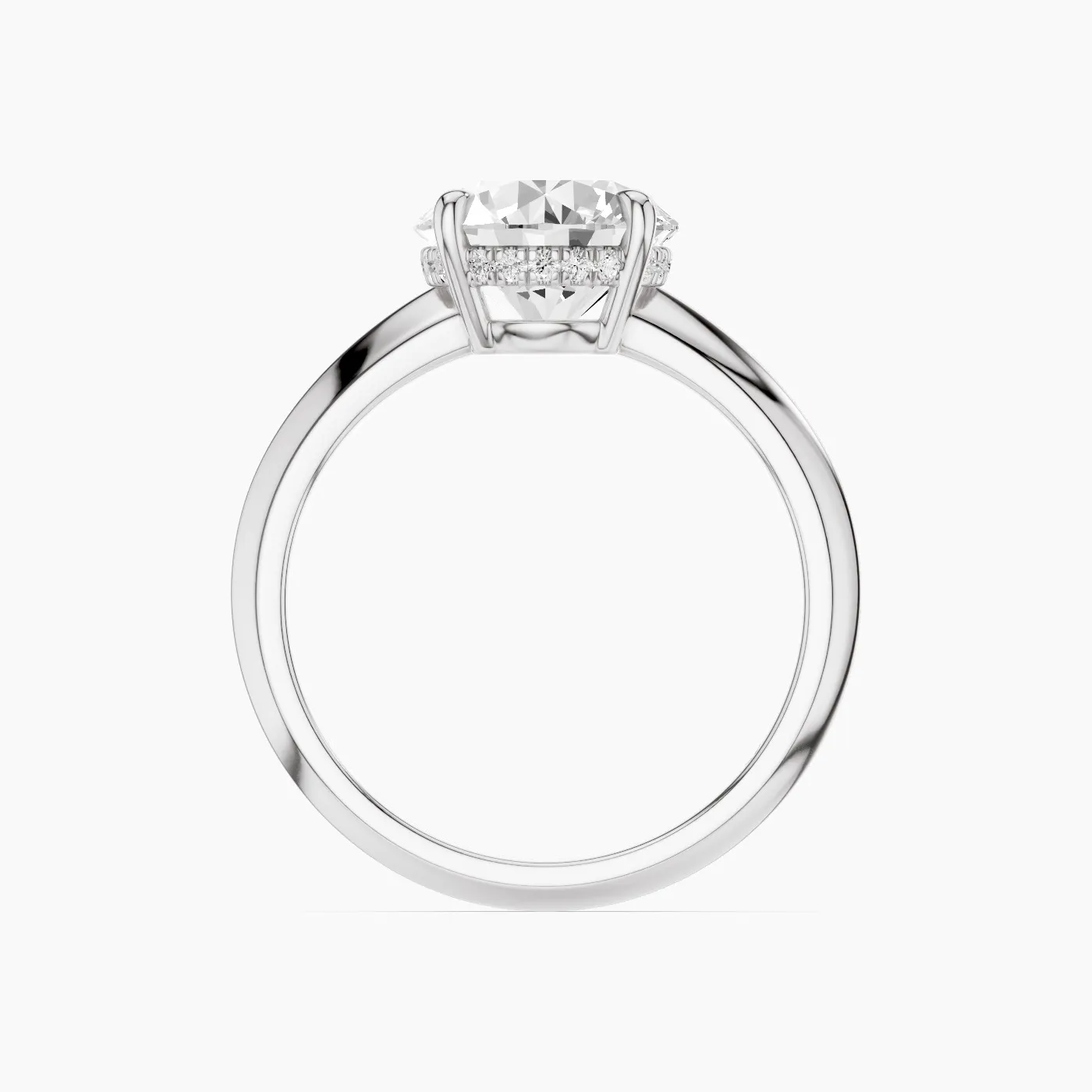 Naos anello di fidanzamento hidden halo con diamanti naturali 3