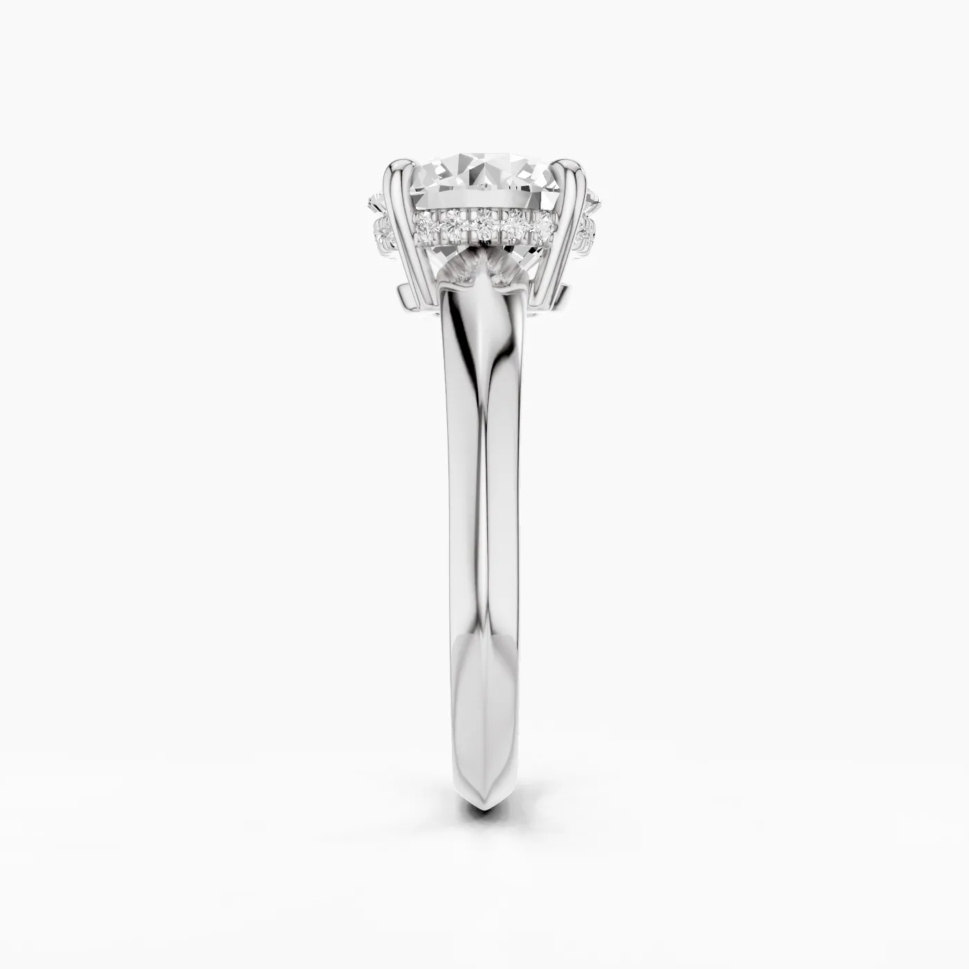 Naos anello di fidanzamento hidden halo con diamanti naturali 4