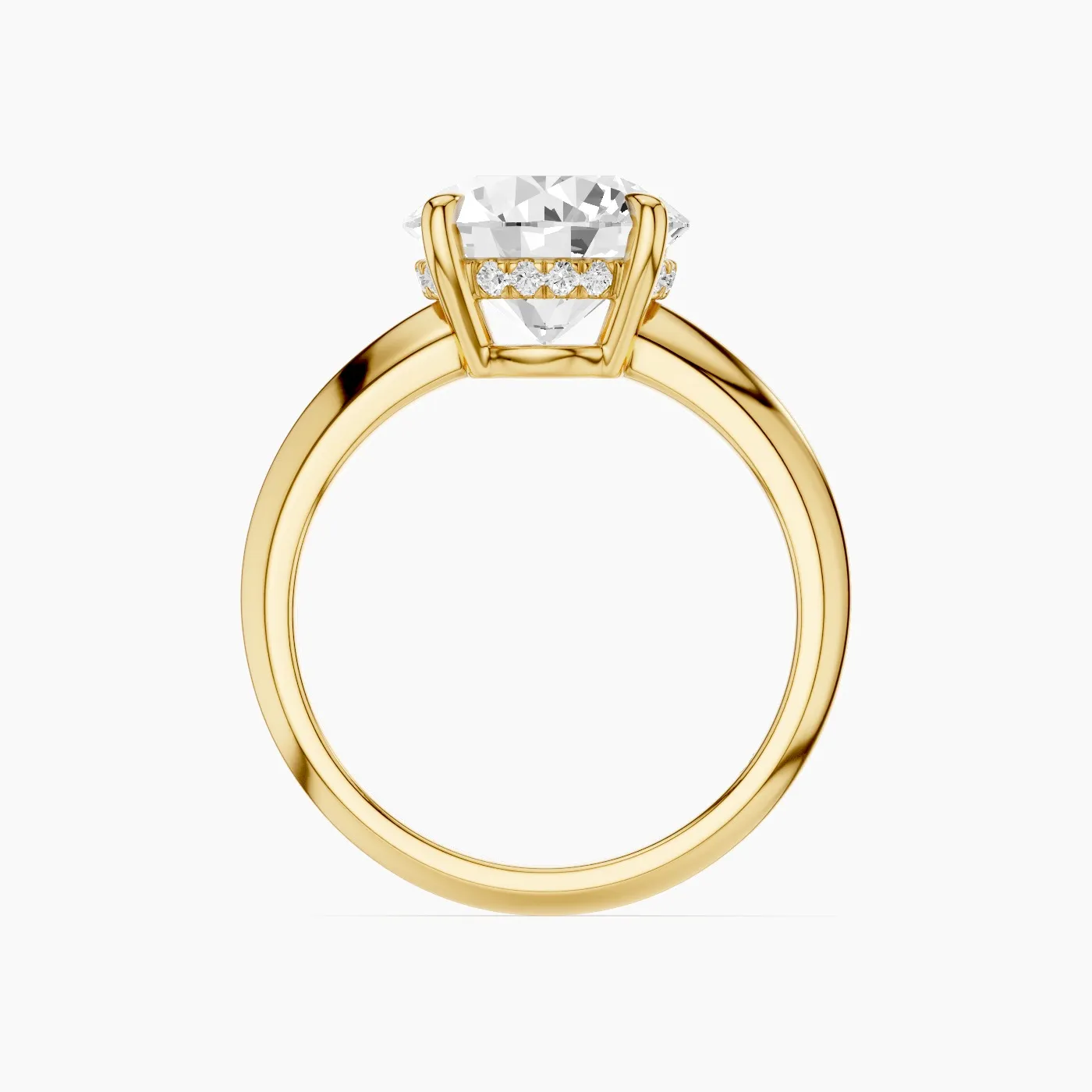 Naos Hidden Halo Engagement Ring with a 3.02 ct Round Lab Grown Diamond 2