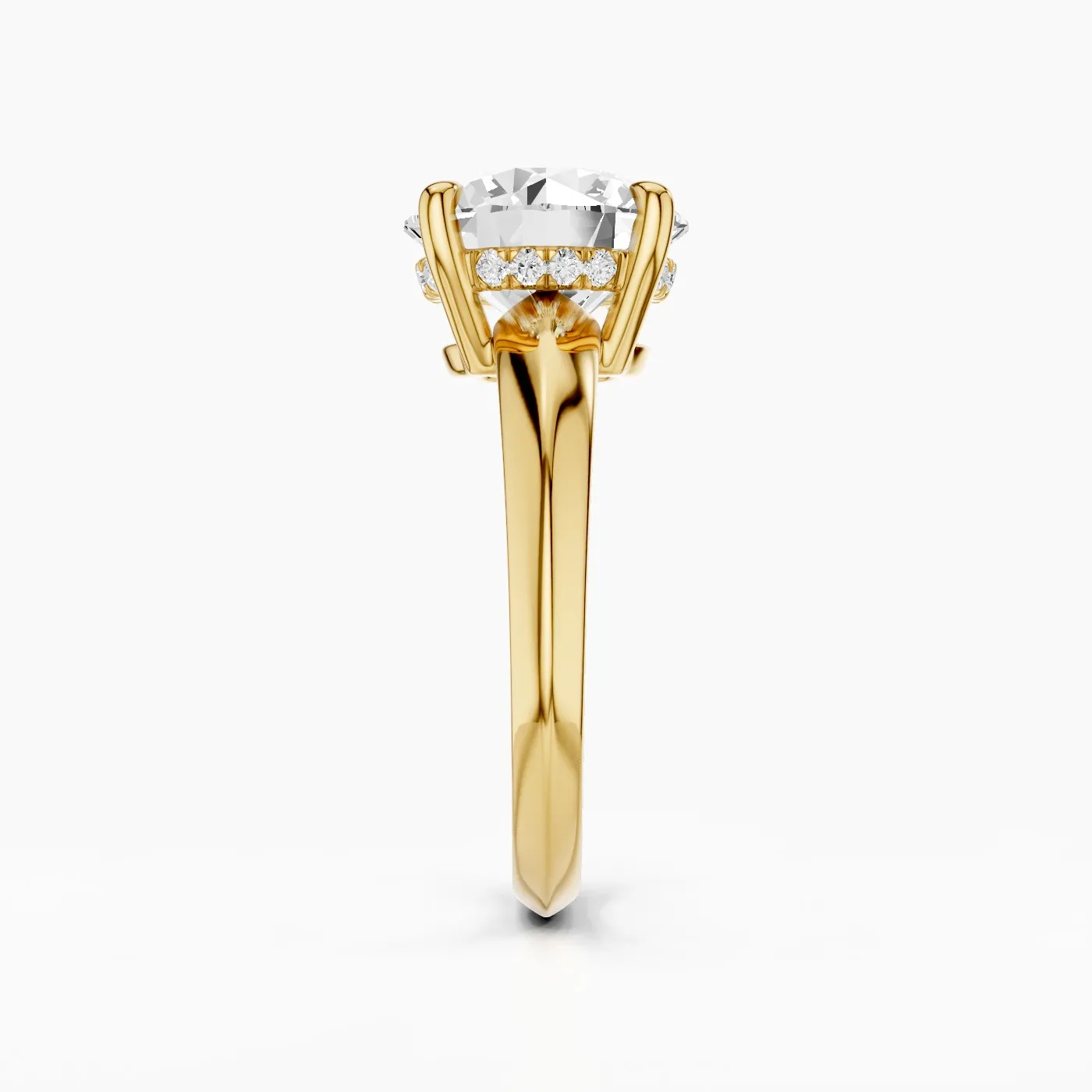 Naos Hidden Halo Engagement Ring with a 3.02 ct Round Lab Grown Diamond 5