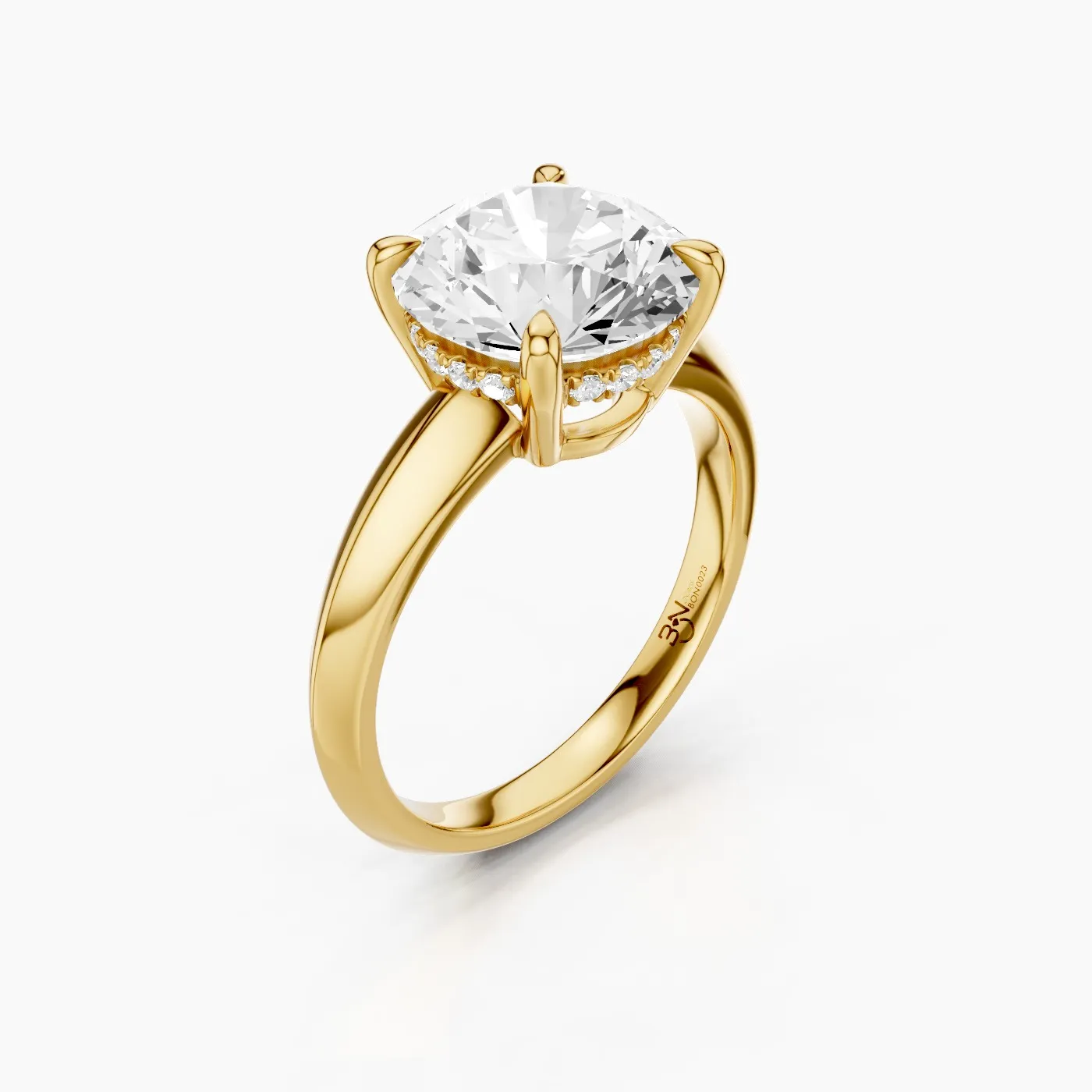 Naos Hidden Halo Engagement Ring with a 3.02 ct Round Lab Grown Diamond 6