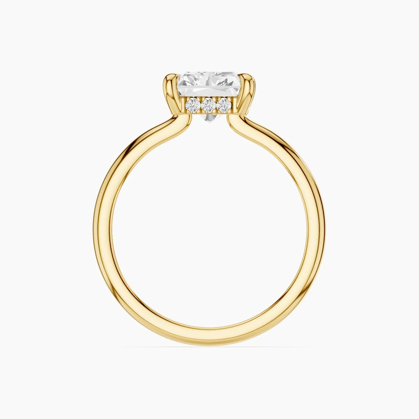 Calypso Hidden Halo Engagement Ring with a 3.05 ct Round Lab Grown Diamond 6