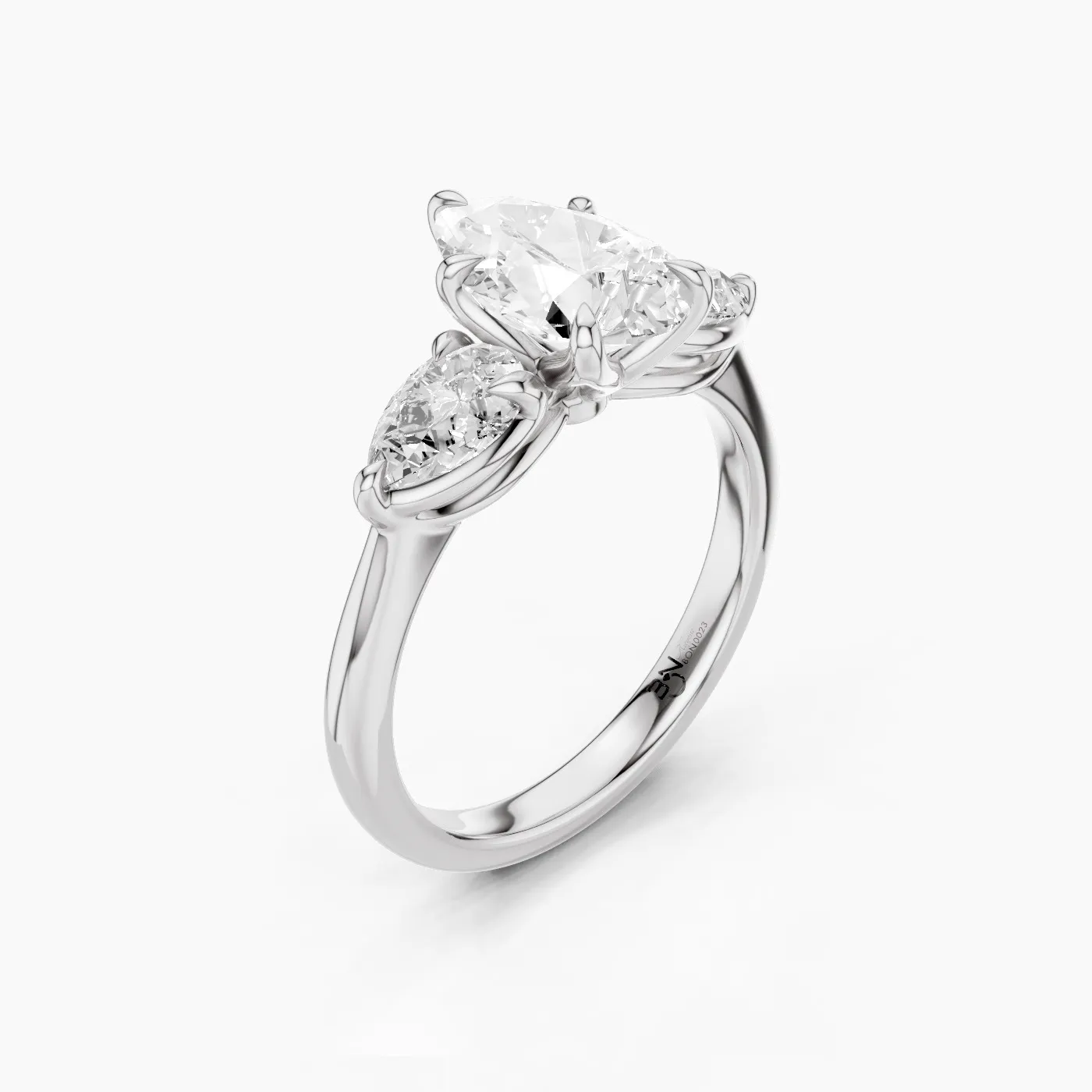 Alcyone Anello di fidanzamento Trilogy con diamanti lab grown da 1.37ct 2