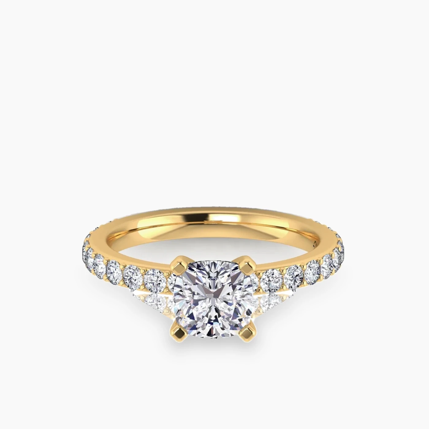 Lyra Anello di Fidanzamento Pavé Scintillante con Diamanti Lab Grown