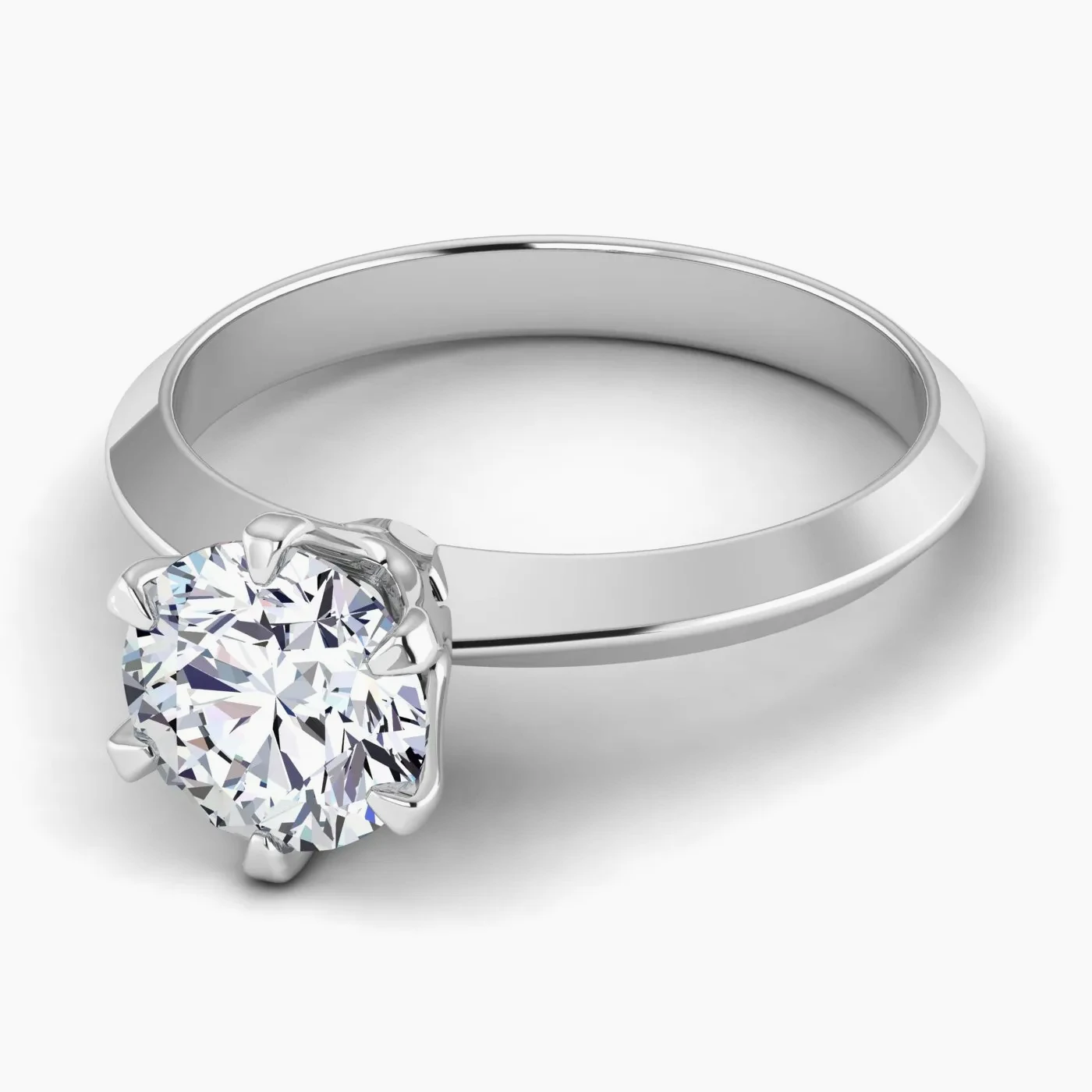 Sirah Anello di Fidanzamento Solitario Corona a 6 Griffe con Diamante 2