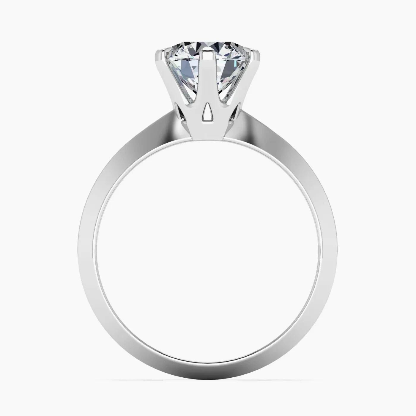 Sirah Anello di Fidanzamento Solitario Corona a 6 Griffe con Diamante 5