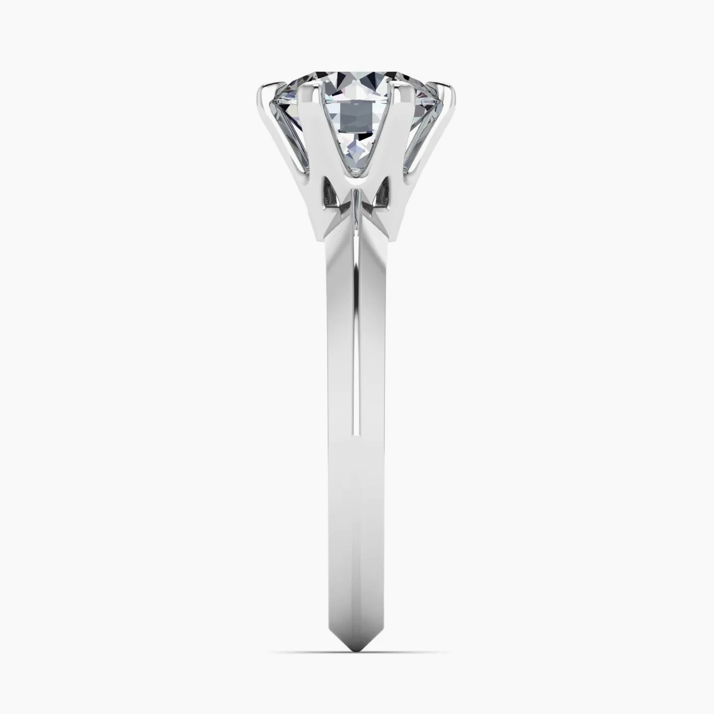 Sirah Anello di Fidanzamento Solitario Corona a 6 Griffe con Diamante 6