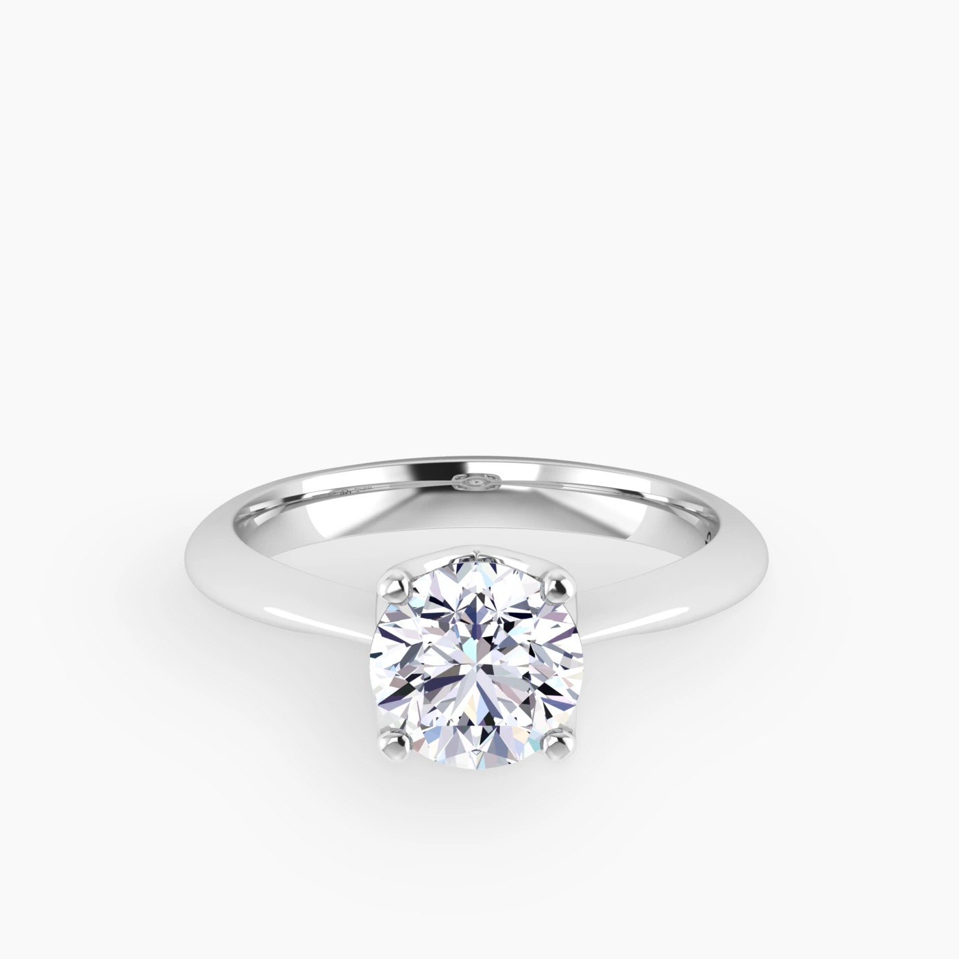 Arcturus Tulip Solitaire Floral Diamond Engagement Ring 3