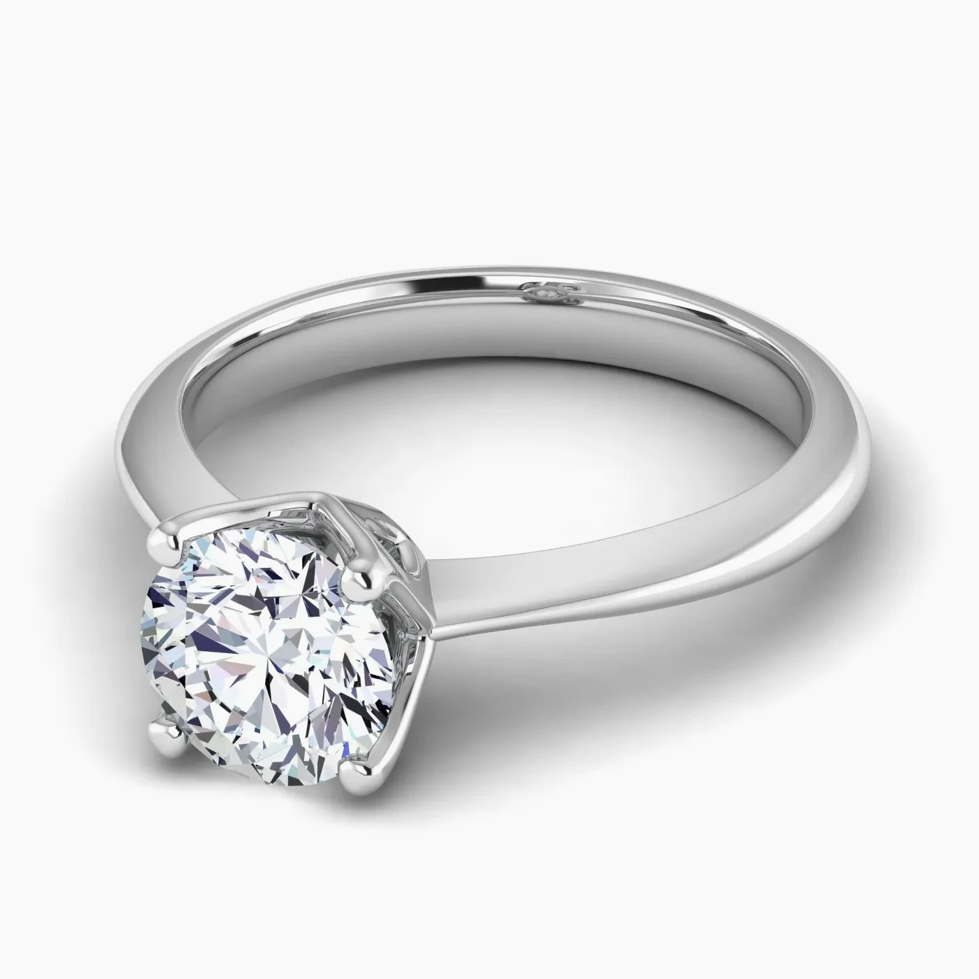 Arcturus Tulip Solitaire Floral Diamond Engagement Ring 1