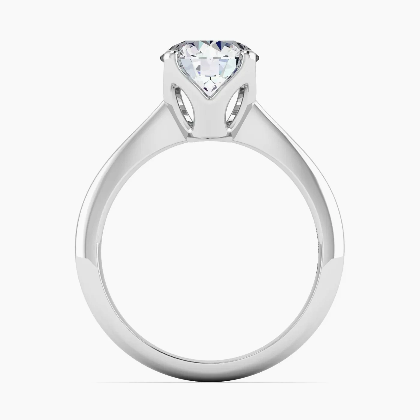 Arcturus Tulip Solitaire Floral Diamond Engagement Ring 4