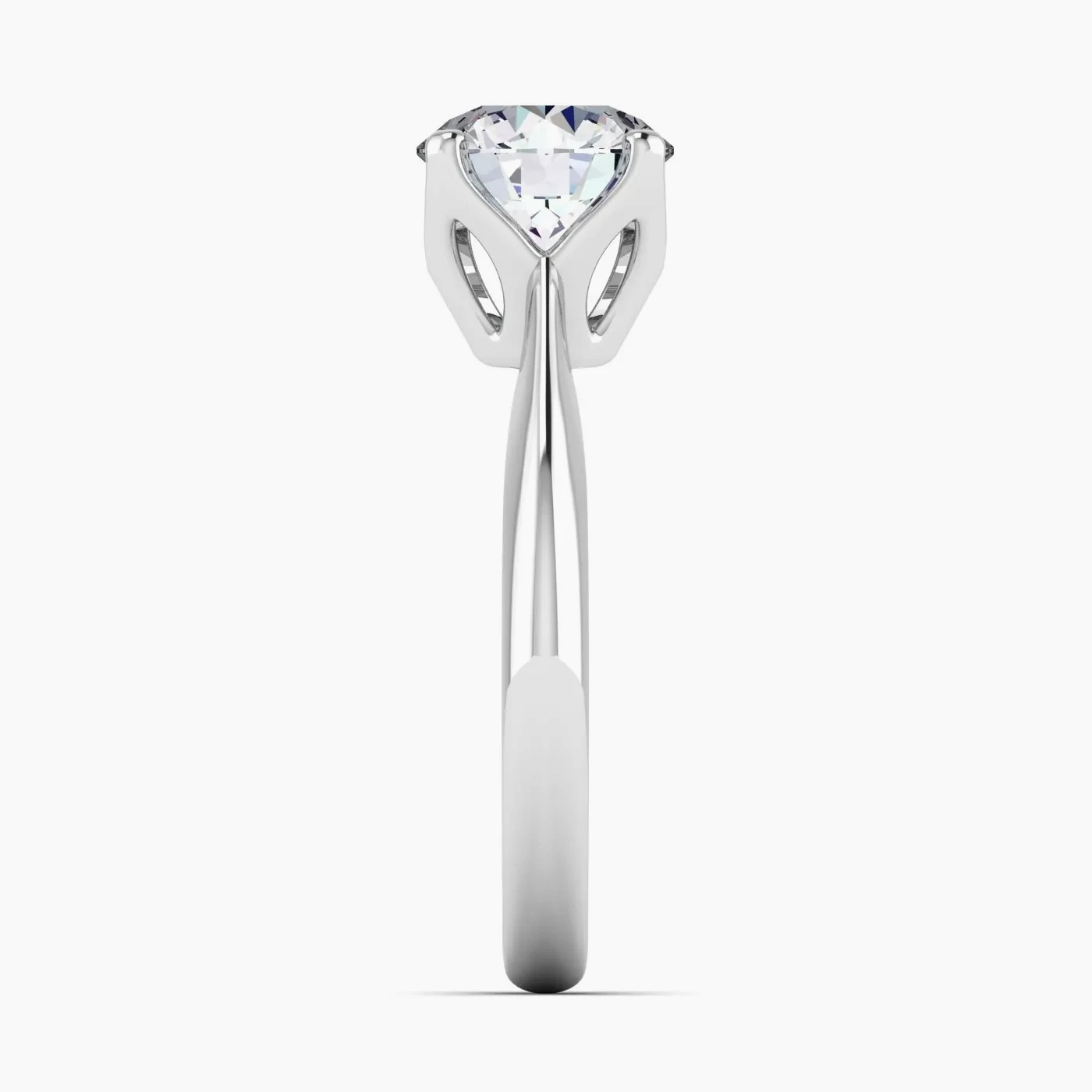 Arcturus Tulip Solitaire Floral Diamond Engagement Ring 5