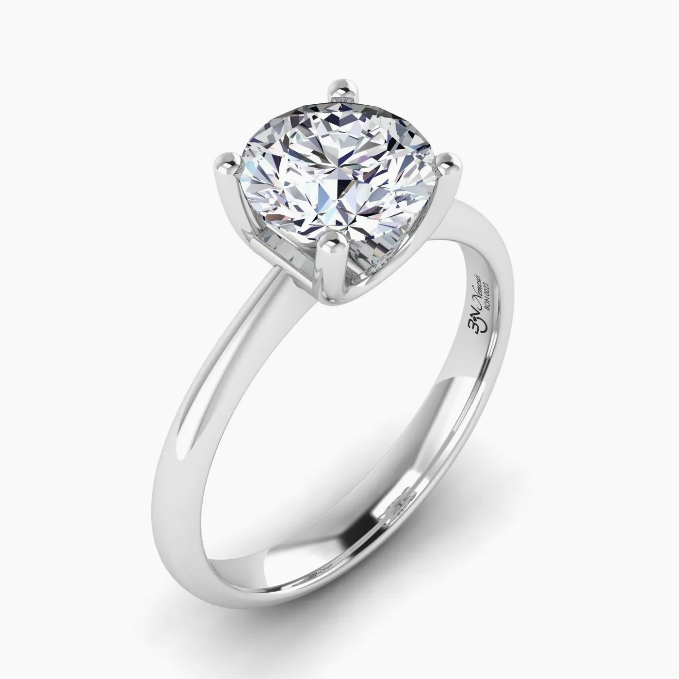 Nemesis Iconic U Solitaire Diamond Engagement Ring 3