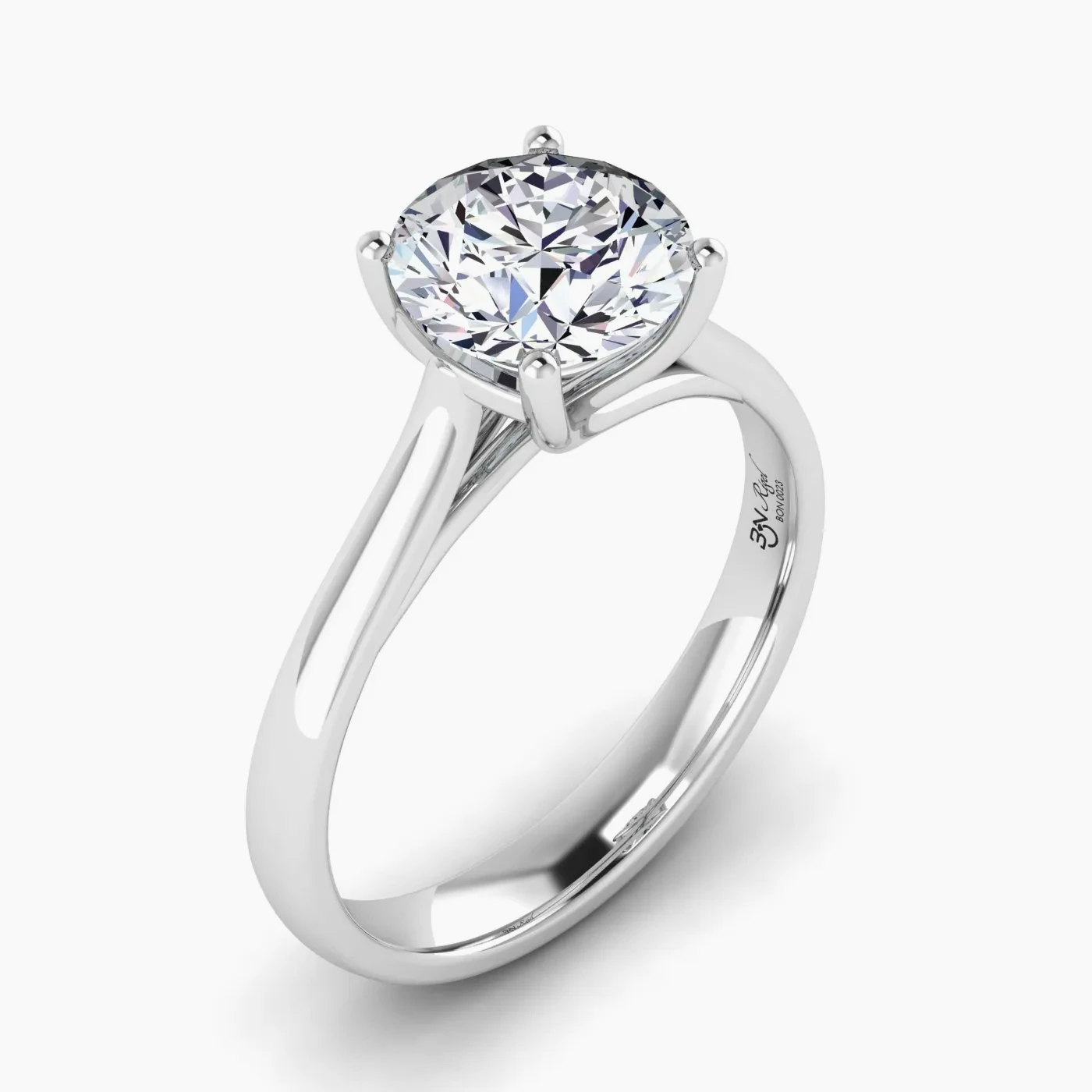 Rigel Anello di Fidanzamento Cattedrale Raffinato con Diamante 3
