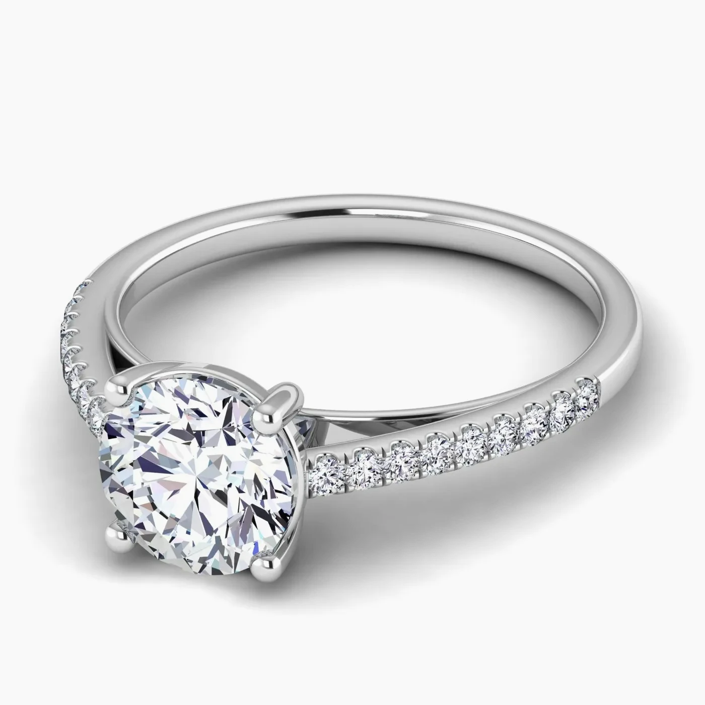 Pegasus Glamour Lab Grown Diamond Pavé Engagement Ring 2