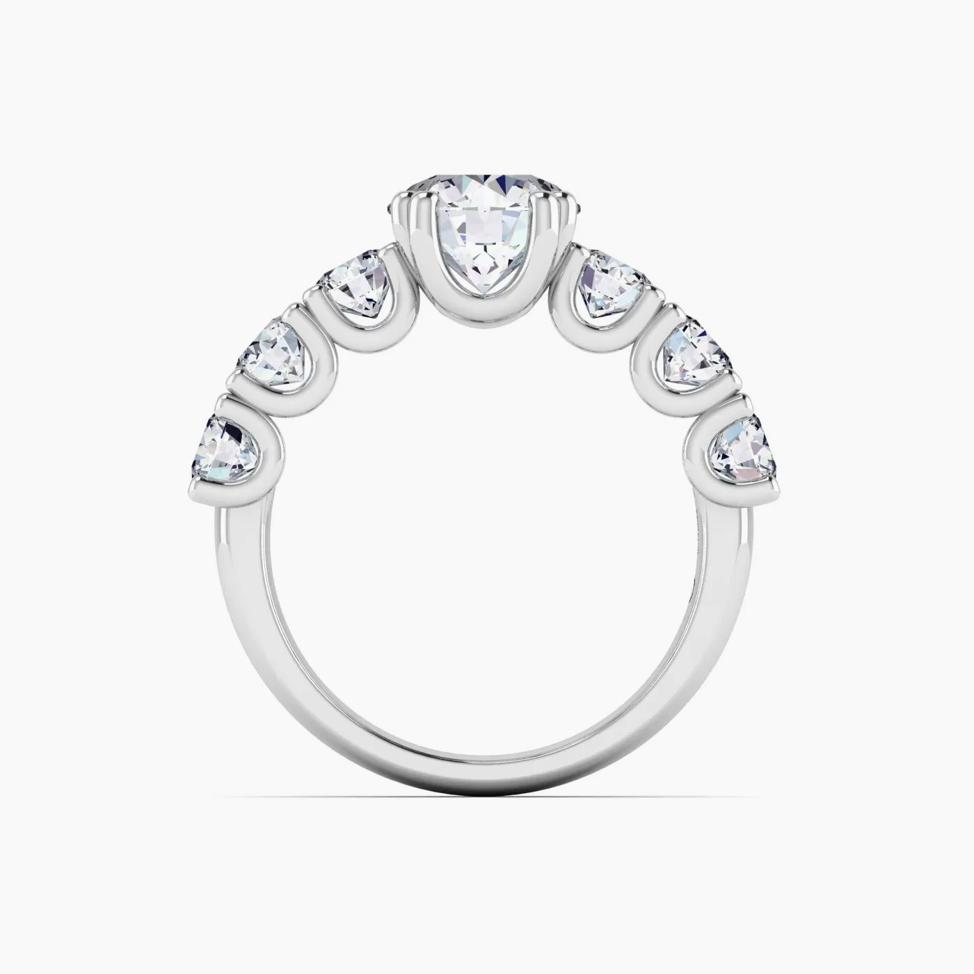 Diana Luxury Pavé Riviera Lab Grown Diamond Engagement Ring  5