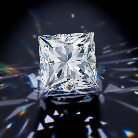 Anelli di Fidanzamento con Diamante Taglio Princess