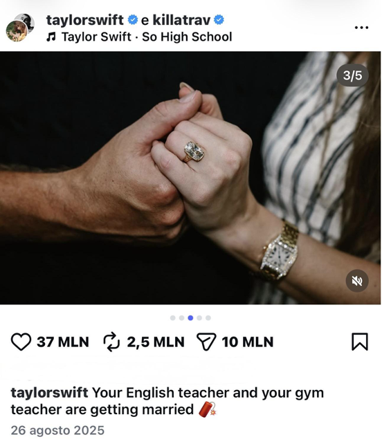 La proposta di matrimonio di Travis Kelce a Taylor Swift e l'anello di fidanzamento